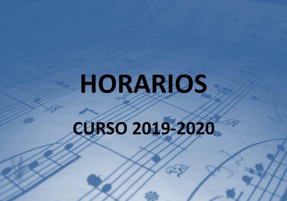 Horarios curso 2019/2020