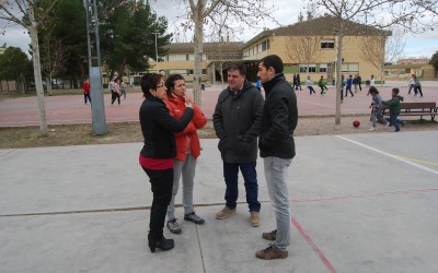 Visita del concejal de Deportes a las instalaciones deportivas de los colegios