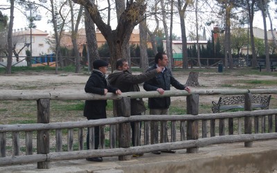 Visita de los técnicos encargados del proyecto de la pinada de Las Virtudes