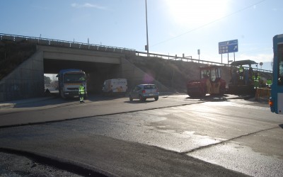 Comienzan las obras para los cambios de tráfico en la calle Rosalía de Castro