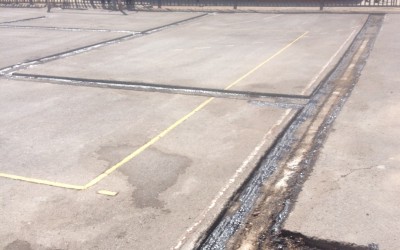 Comienzan las obras de reparación de las pistas escolares