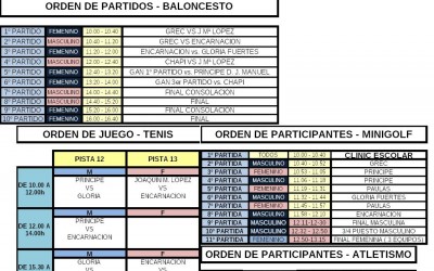 Horarios y Enfrentamientos de los IV Juegos Olímpicos Infantiles Ciudad de Villena