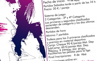 Calendarios V Liga de Padel FDM