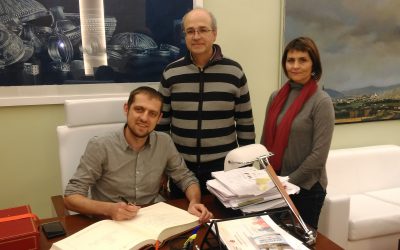 El eurodiputado Florent Marcellesi visita Villena para cerrar el año 2016