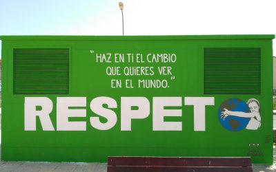 Arte con mensajes positivos en el boulevar Ambrosio Cotes