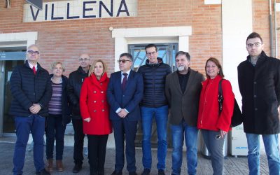 El delegado del gobierno en la Comunidad Valenciana visita Villena para valorar el éxito del aumento de cercanías ferroviarias
