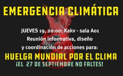 Reunión para aunar propuestas para la Huelga por el Cambio Climático