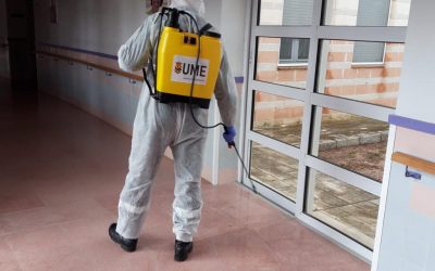 La UME colabora en las tareas de desinfección en Villena