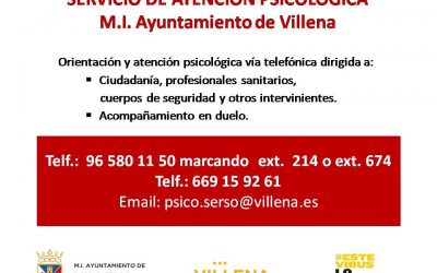 Servicio de atención psicológica por la emergencia sanitaria