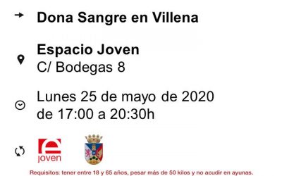 Hoy donación de sangre en el Espacio Joven