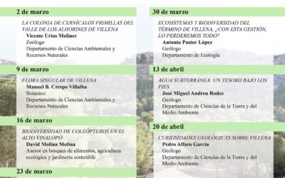 La Sede Universitaria y Medio Ambiente organizan el ciclo de charlas ‘Villena y su entorno: aspectos medioambientales’