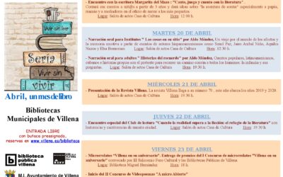 Las Bibliotecas Públicas Municipales arrancan su ciclo de actividades en conmemoración del Día del Libro