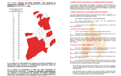 Medio Ambiente abre el periodo de solicitud de permisos de quema de restos vegetales
