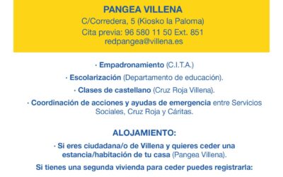 La Concejalía de Migraciones recomienda al voluntariado de apoyo a Ucrania centrar sus acciones en el servicio Pangea Villena