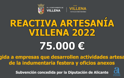 Plan Reactiva Artesanía Villena 2022