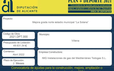 Deportes mejora la Grada Norte del campo de fútbol de La Solana