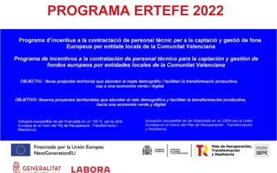 Villena pone en marchar un nuevo programa de Empleo para la captación y gestión de Fondos Europeos