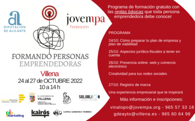 Desarrollo Empresarial y Jovempa organizan un curso de formación para futuros emprendedores