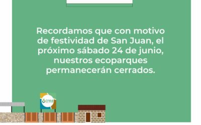 La Concejalía de RSU anuncia que no habrá servicio de eco-parque móvil mañana sábado por la festividad autonómica de San Juan