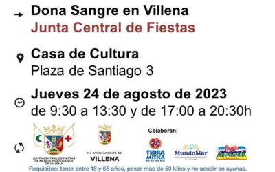El jueves 24 será la VIII Maratón Sangre Festera