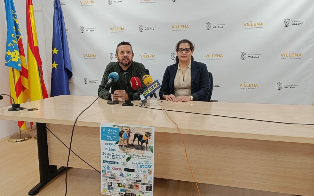 La 13ª Marcha Canina y la 11ª Carrera con Perro se celebrarán el próximo 29 de octubre en Villena 