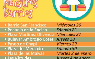 El Ayuntamiento lleva a los barrios y pedanías las fiestas infantiles de Navidad