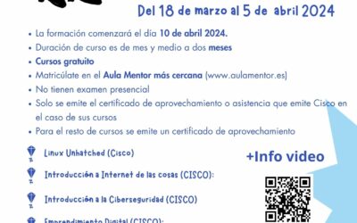El Ayuntamiento abre la matrícula de los cursos gratuitos de Aula Mentor de capacitación informática