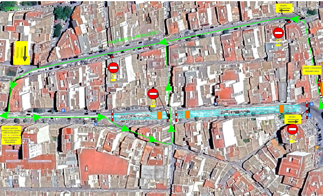 El final de las obras de la Avenida Constitución obliga a cortar el tráfico para pavimentar la calzada