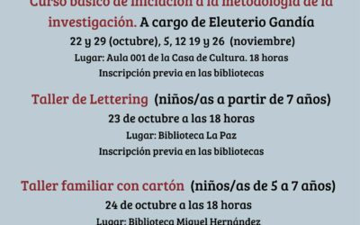 Villena celebra el Día Internacional de las Bibliotecas con actividades para todos los públicos