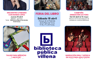 Bibliotecas Municipales celebrará la Feria del Libro en la Plaza de la Pirámide el 18 de abril