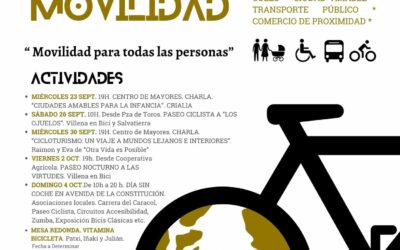 Charlas, ciclo rutas y talleres en la programación de la Semana de la Movilidad